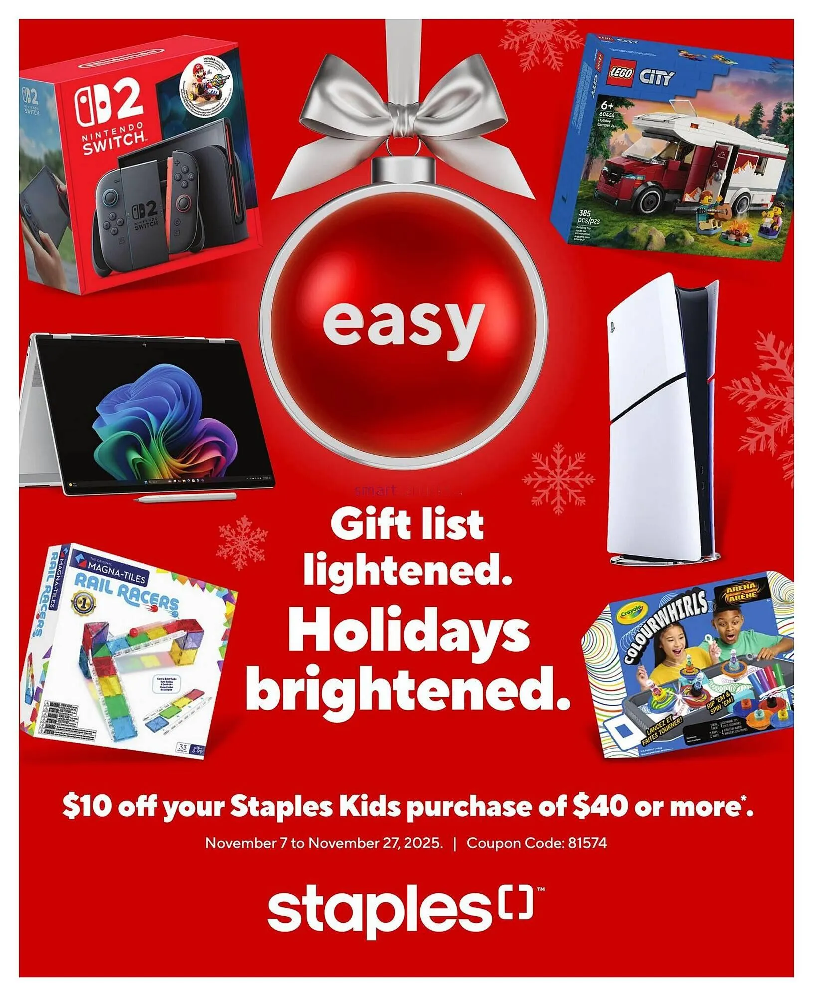 Staples flyer from November 21 to November 27 2025 - flyer page 1