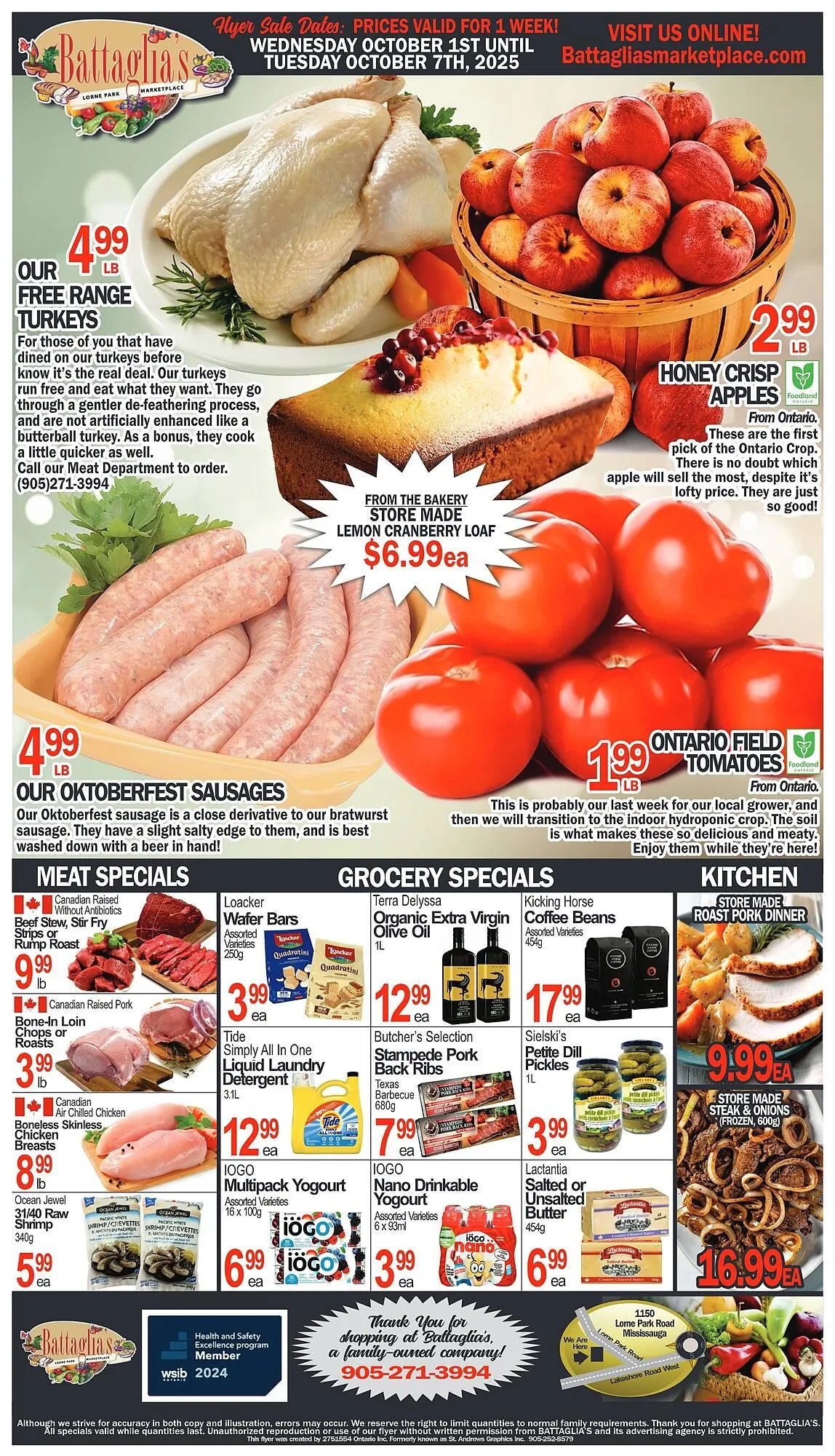 Battaglia's Marketplace flyer from October 1 to October 7 2025 - flyer page 1