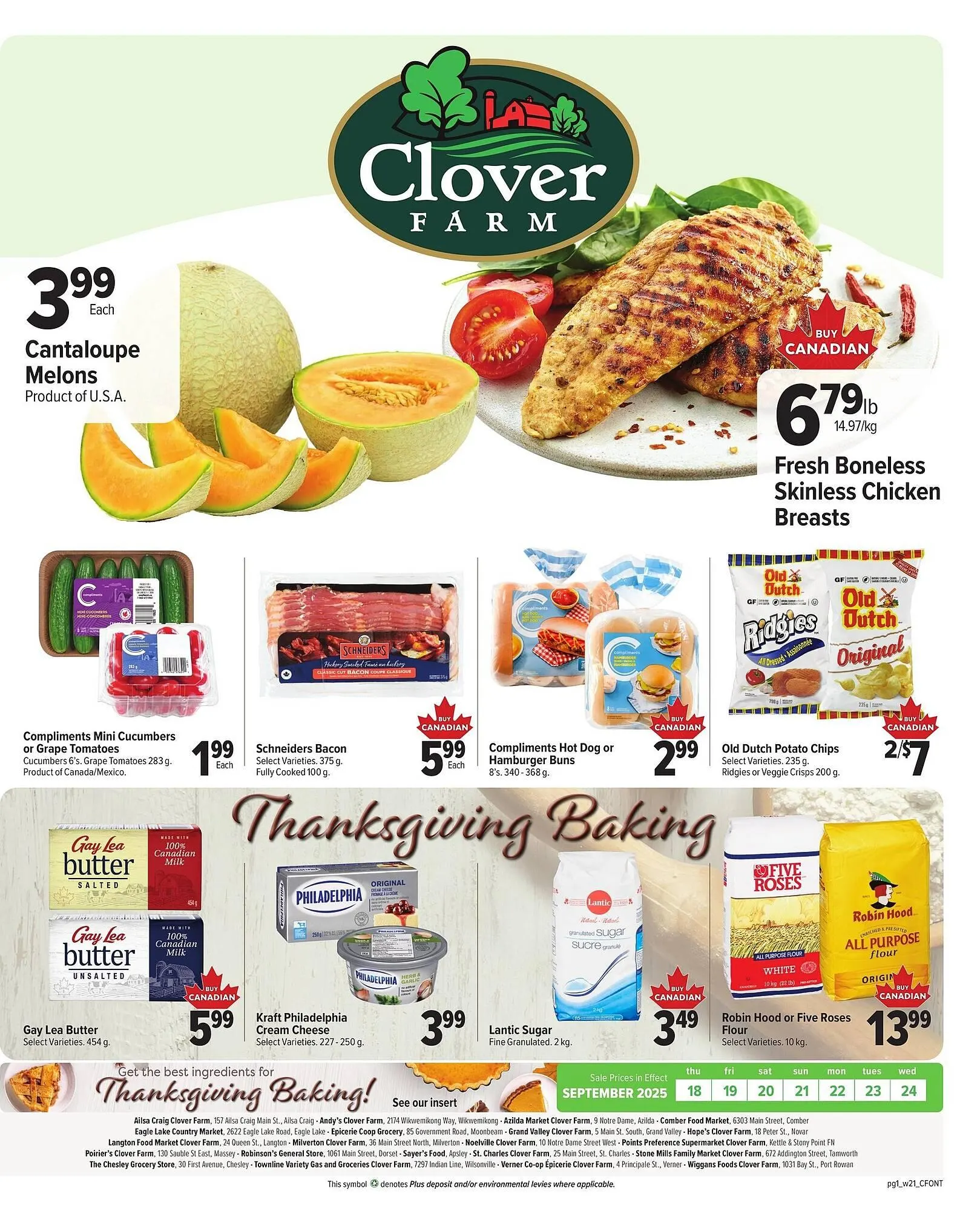 Clover Farm flyer from September 18 to September 24 2025 - flyer page 1