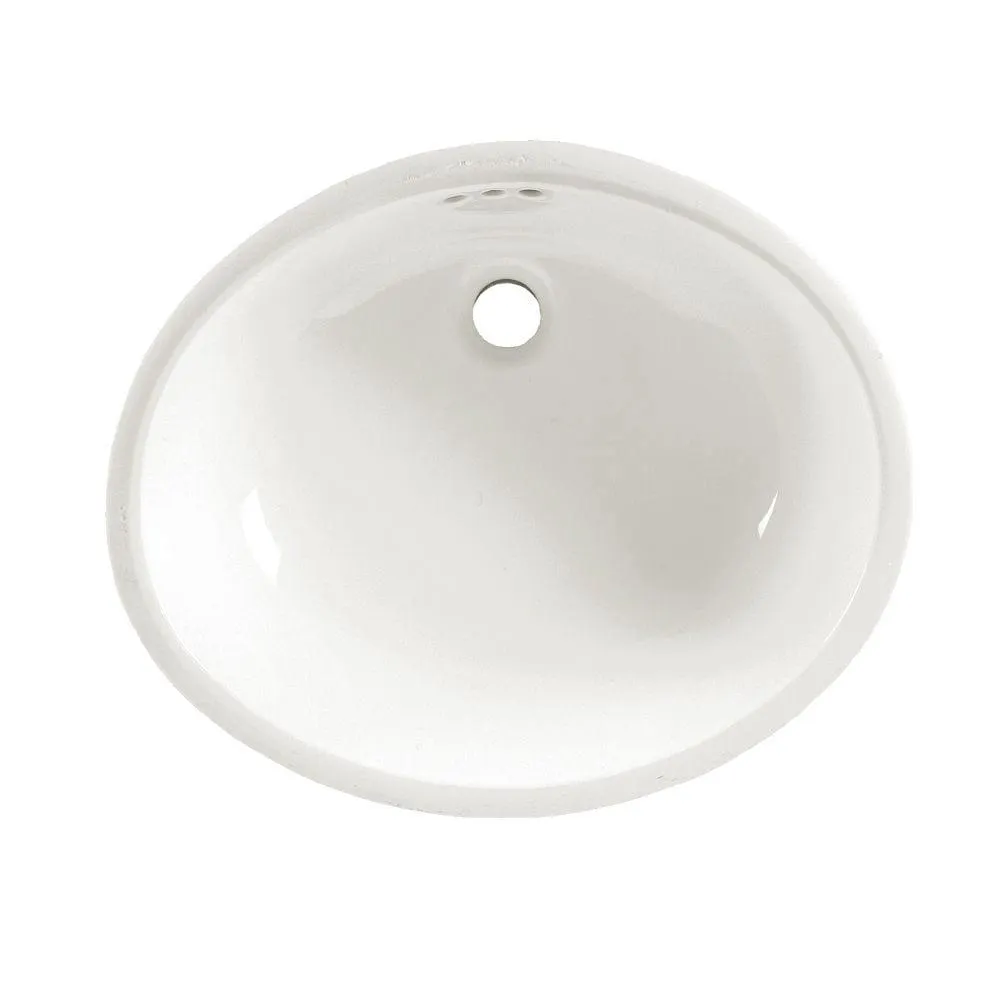 Ovalyn Oval Undermount Bathroom Sink in White
