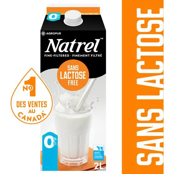 Produit laitier sans lactose sans gras écrémé 0% (2L)