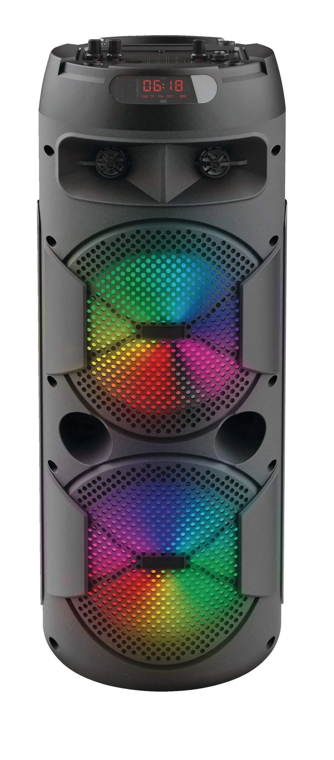 Vivitar Portable Wireless Bluetooth Party Speaker w/ Microphone, FM Radio & LED Lights