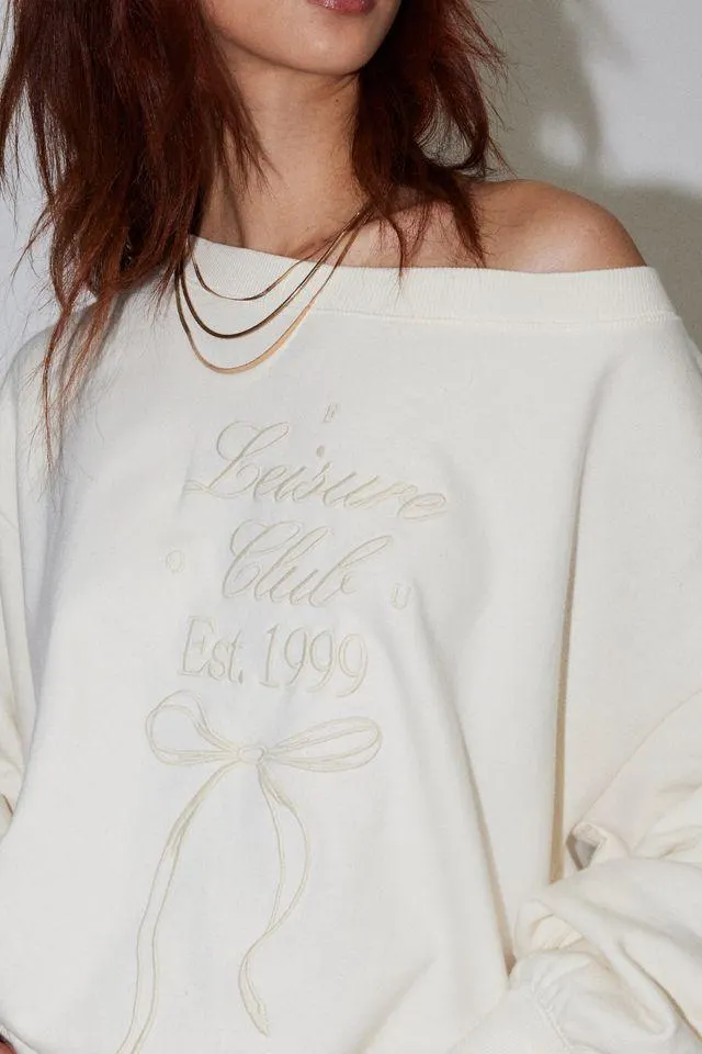 Out From Under Imani Oversized Off-The-Shoulder Sweatshirt