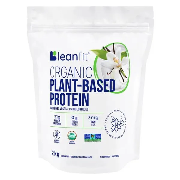 LEANFIT Organic Plant Protein, Vanilla Bean Flavour