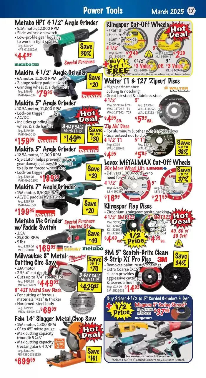 KMS Tools  from March 13 to March 31 2025 - flyer page 17