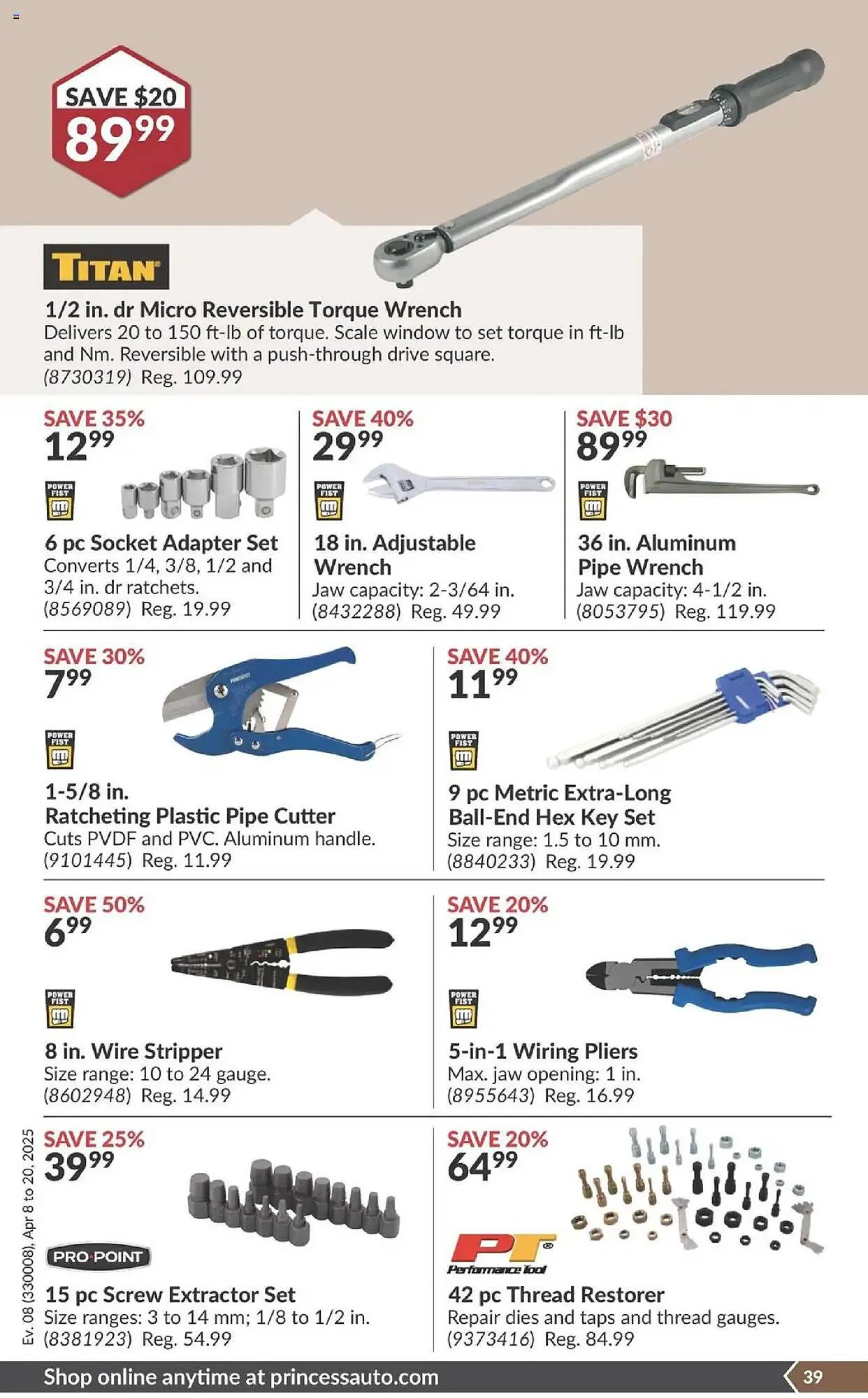 Princess Auto flyer from April 8 to April 20 2025 - flyer page 45