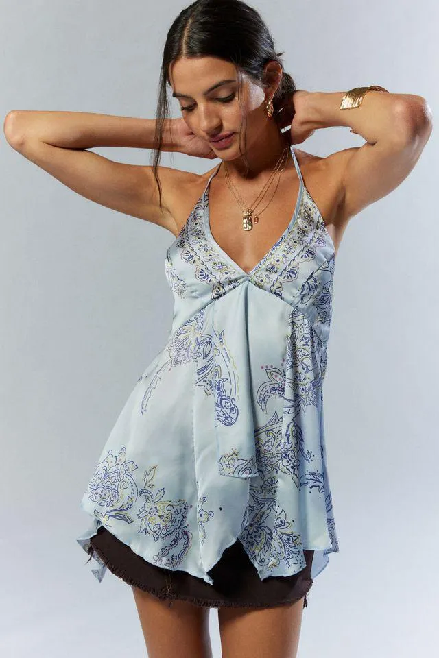 Silence + Noise Luisa Tunic Halter Top