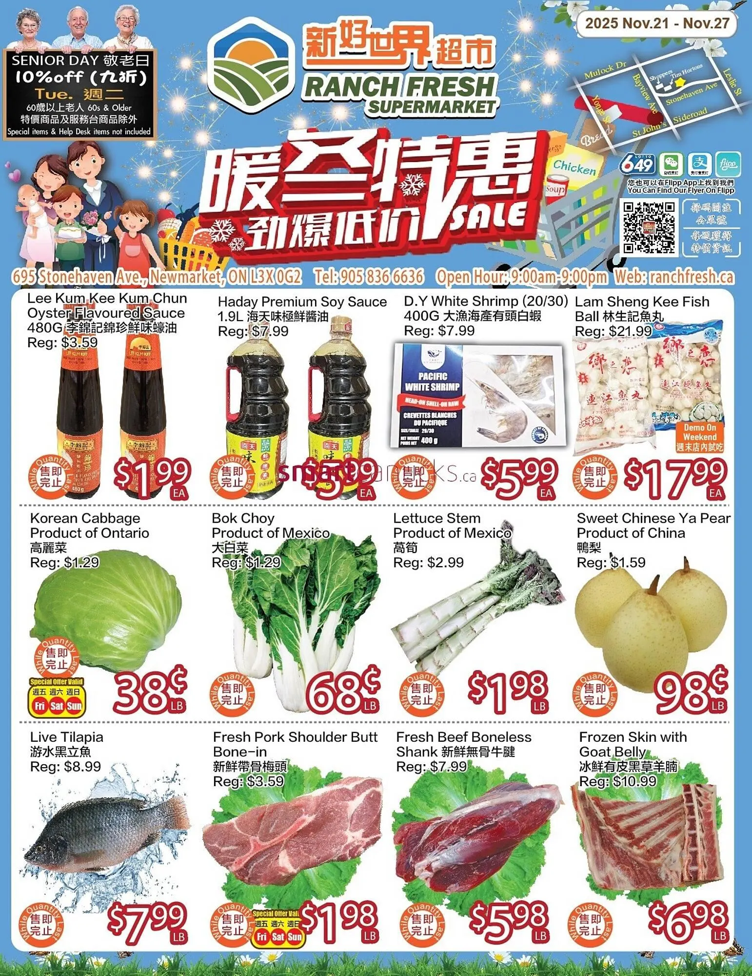 Ranch Fresh Supermarket flyer from November 20 to November 27 2025 - flyer page 1