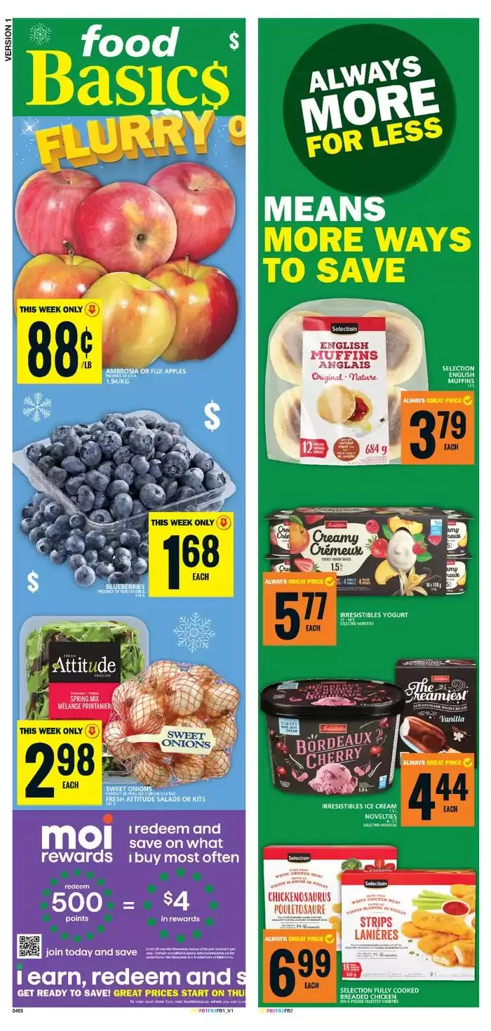 Food Basics weekly flyer from January 2 to January 8 2025 - flyer page 1