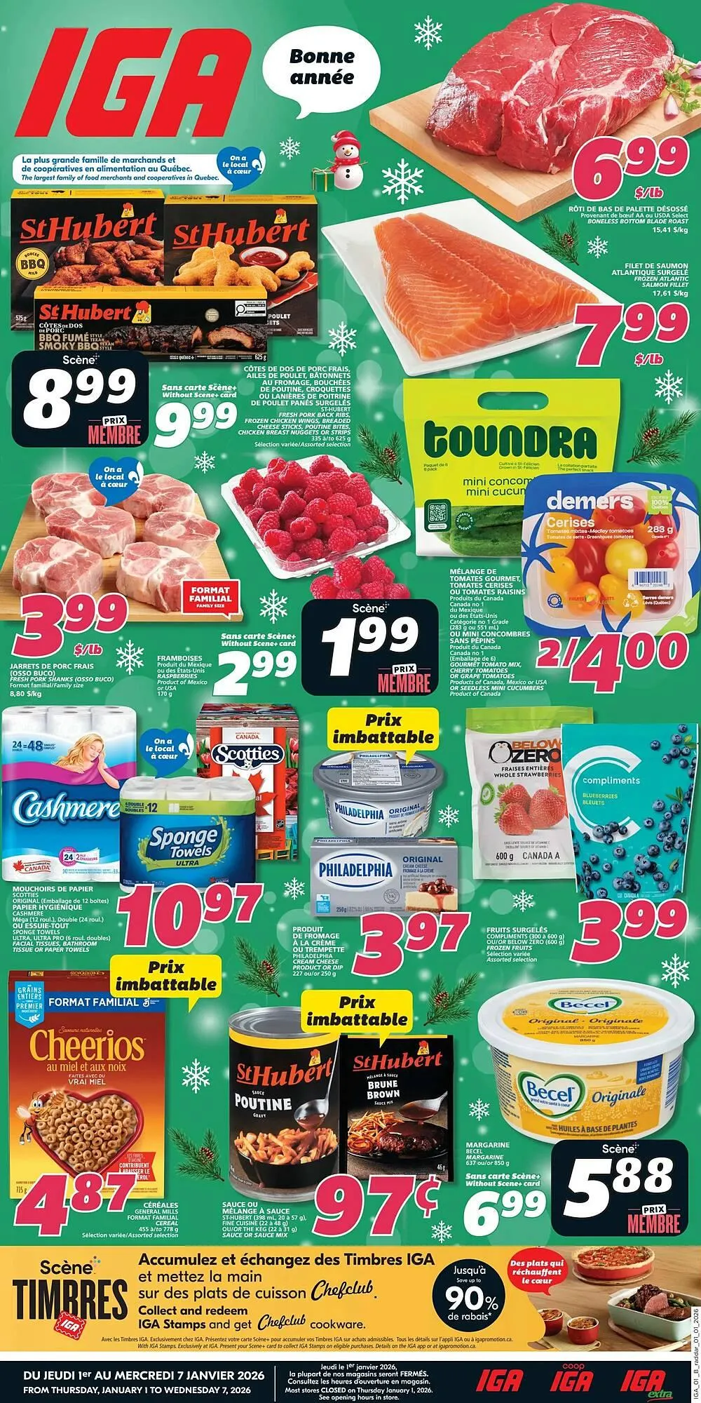 IGA flyer from January 1 to January 7 2026 - flyer page 1