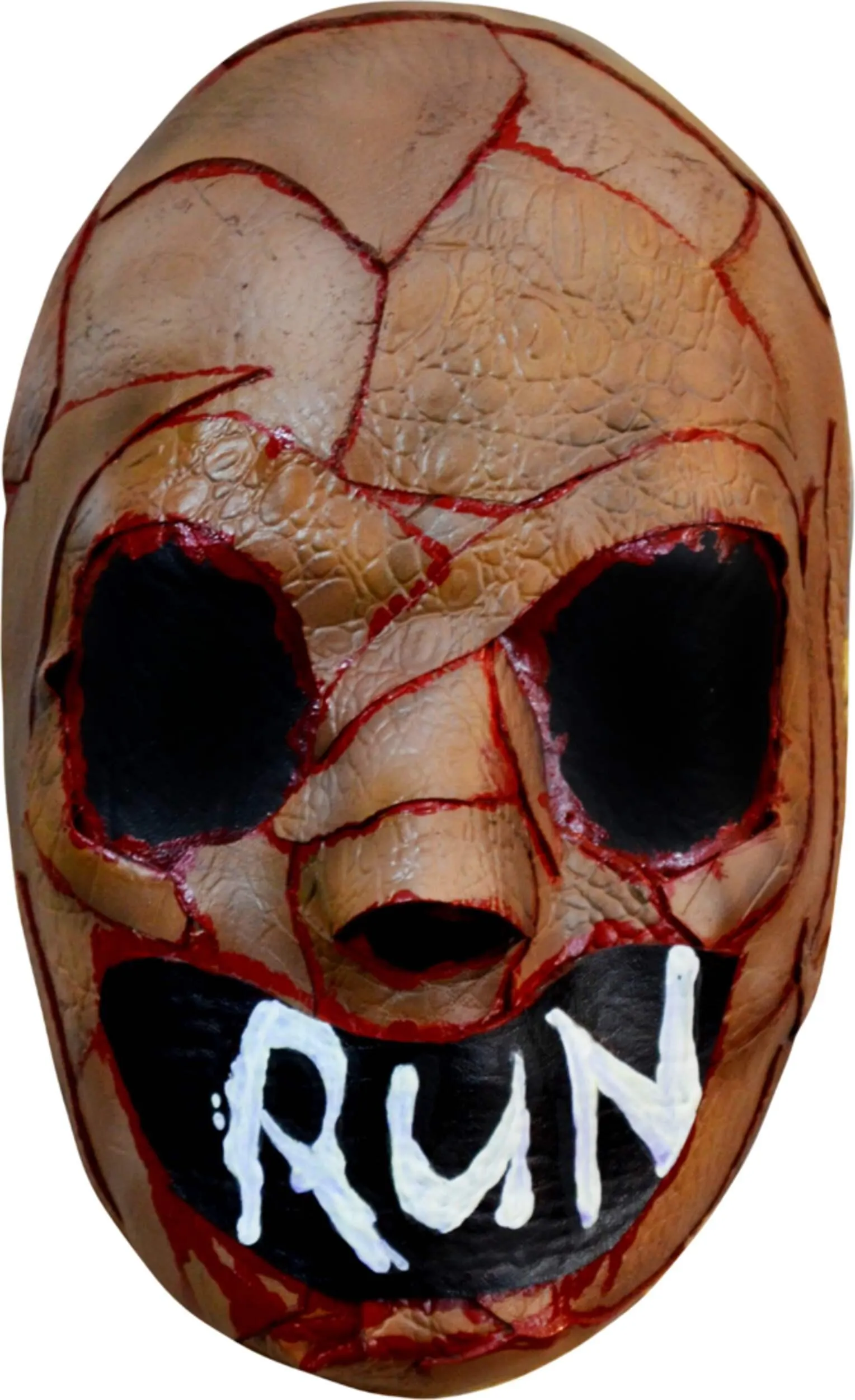 The Purge Election Year "Run" Plastic Bloody Mask, Beige/Red, One Size, Wearable Costume Accessory for Halloween