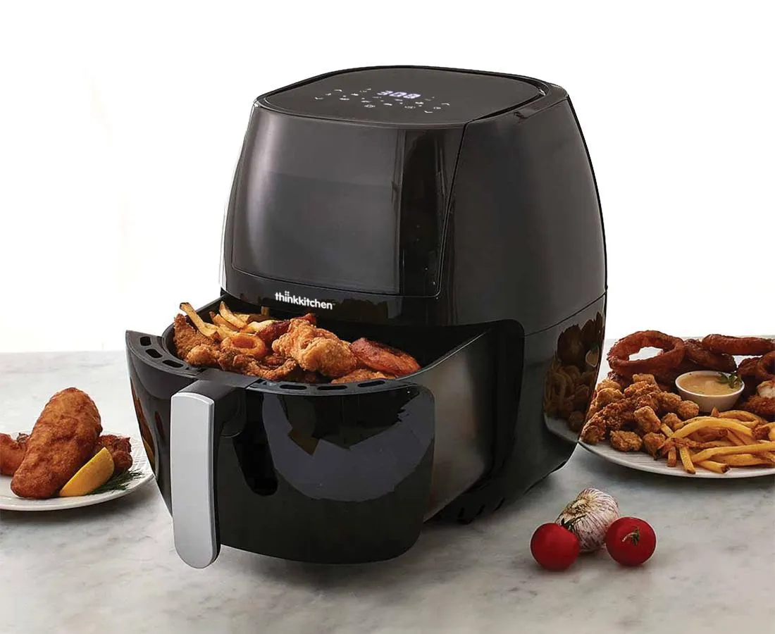 thinkkitchen Crispy Fry Digital Air Fryer, 7.7 L, Black
