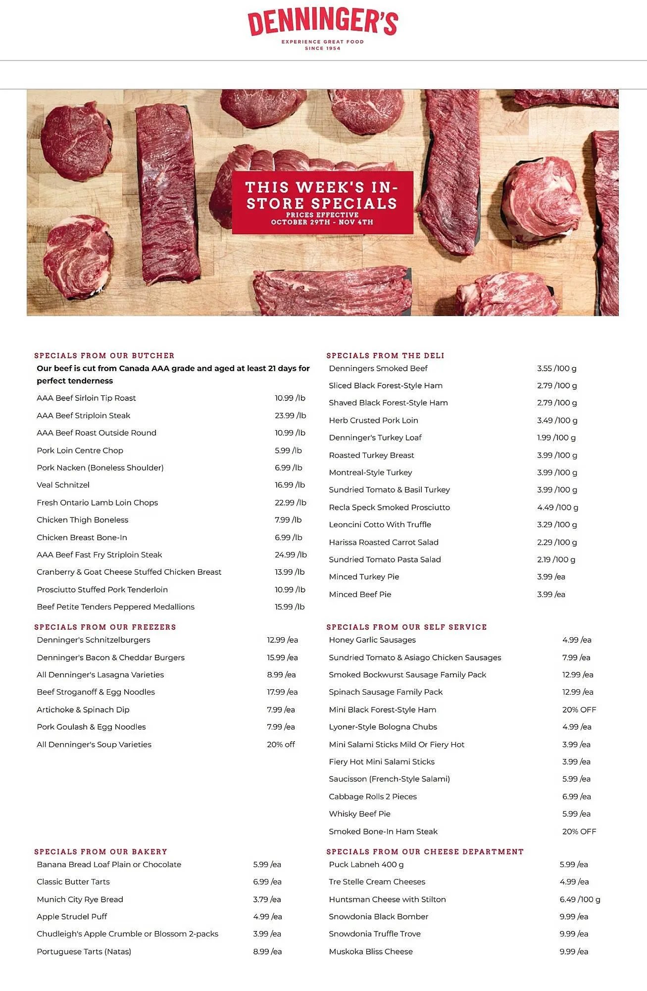 Denninger's flyer from October 29 to November 4 2025 - flyer page 1