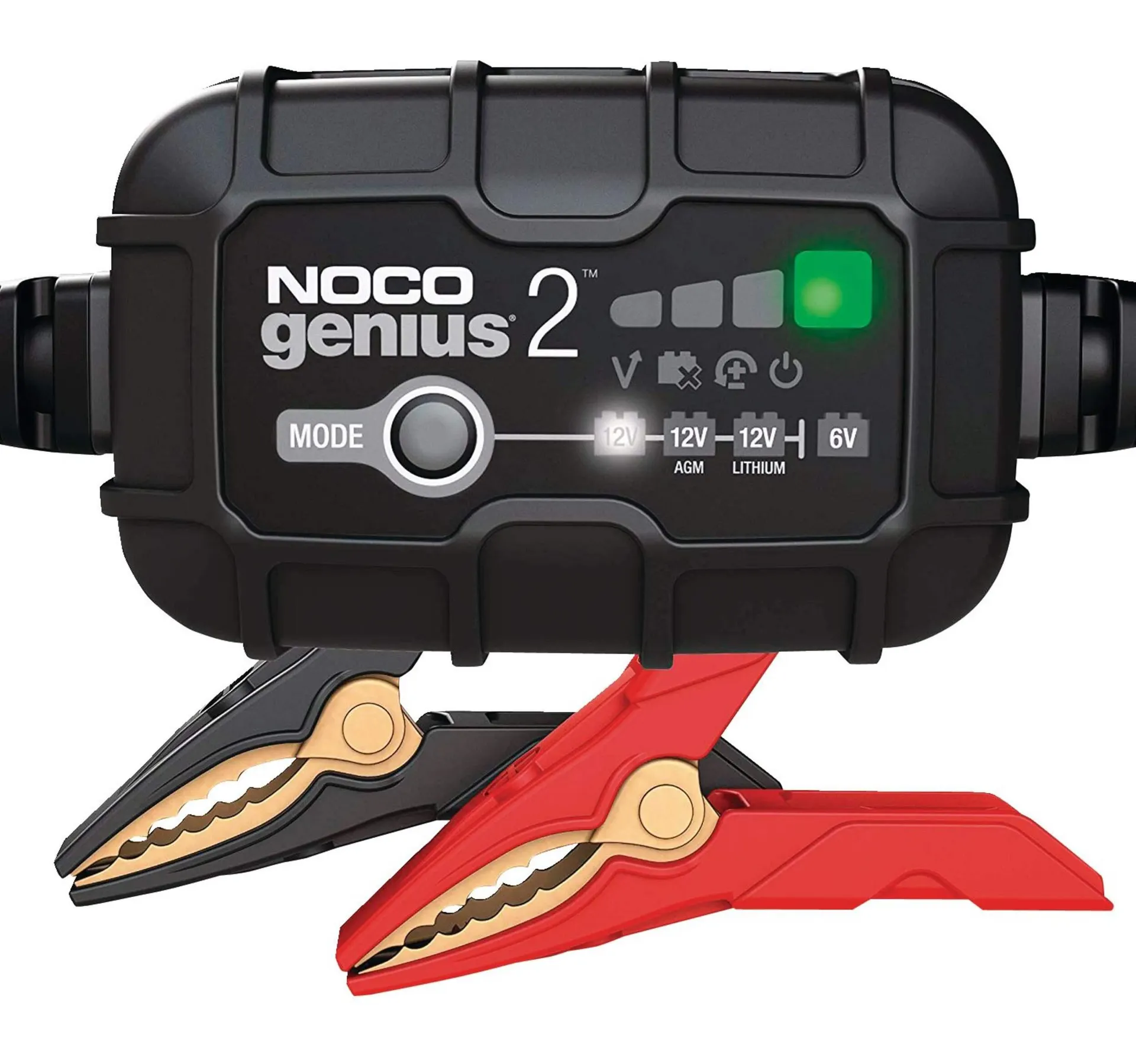 NOCO GENIUS2 Smart Battery Charger/Maintainer/Desulfator, 2-Amp, 6V/12V