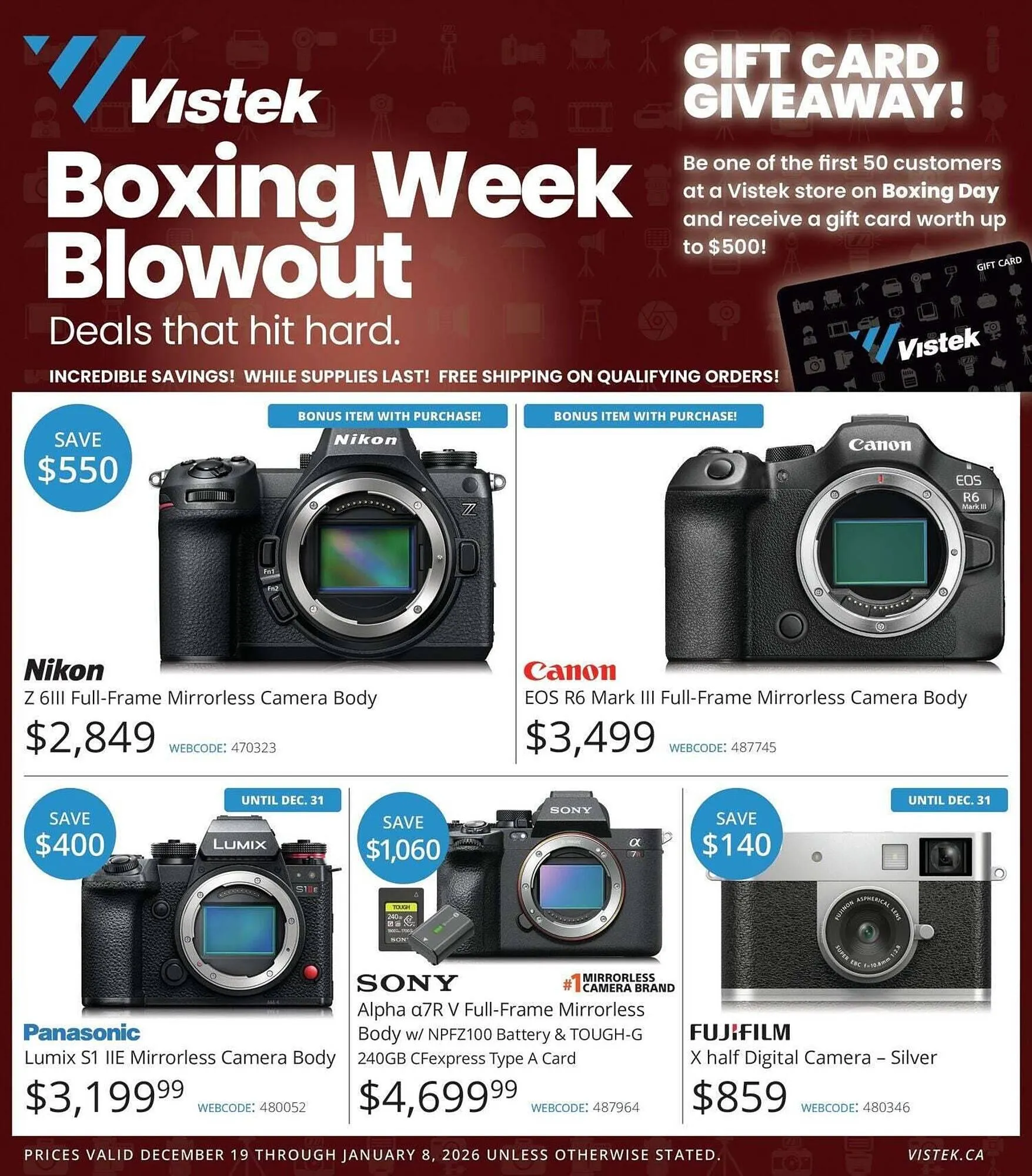 Vistek flyer from December 19 to December 27 2025 - flyer page 1