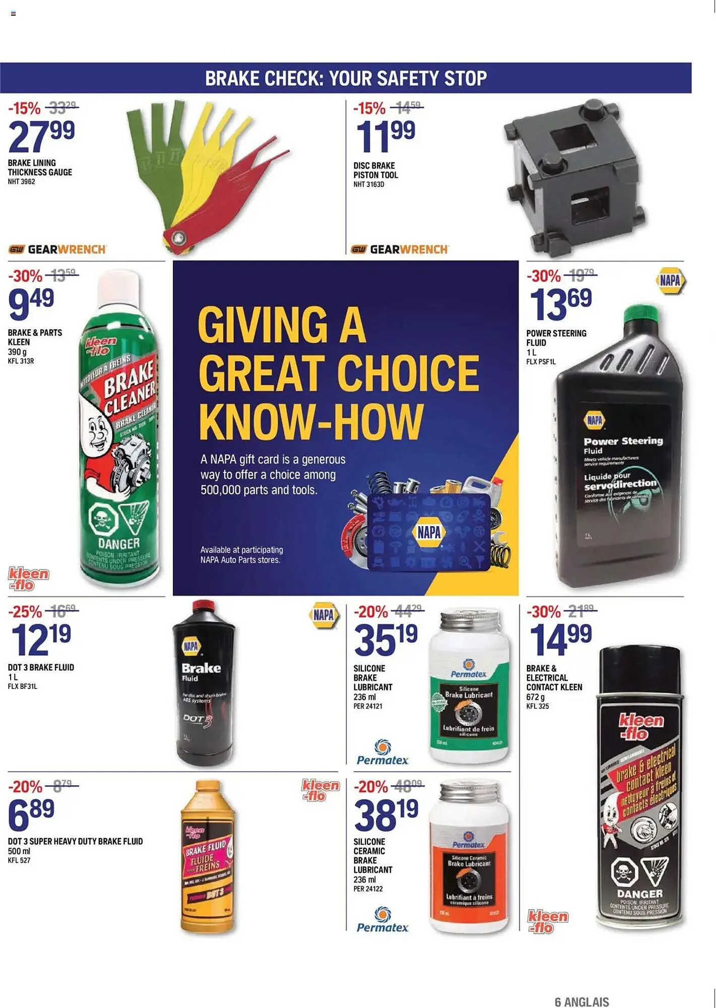 NAPA Auto Parts flyer from October 1 to November 1 2025 - flyer page 6