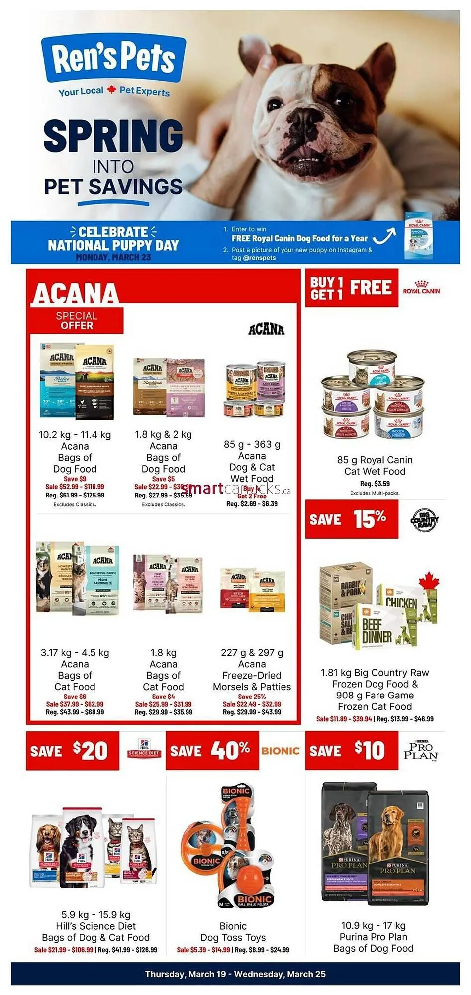 Ren’s Pets Depot flyer from March 19 to March 25 2026 - flyer page 1