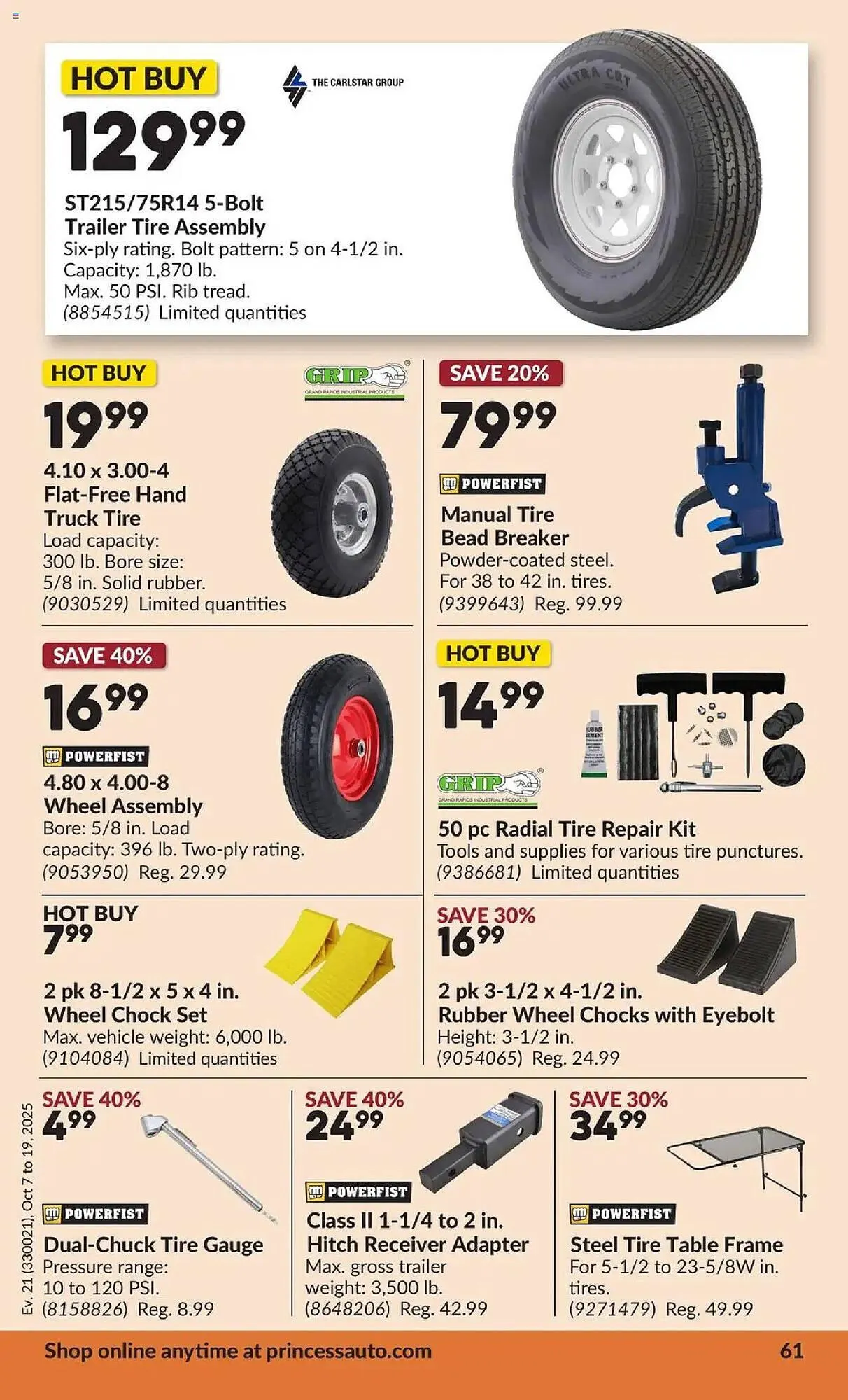 Princess Auto flyer from October 7 to October 20 2025 - flyer page 67