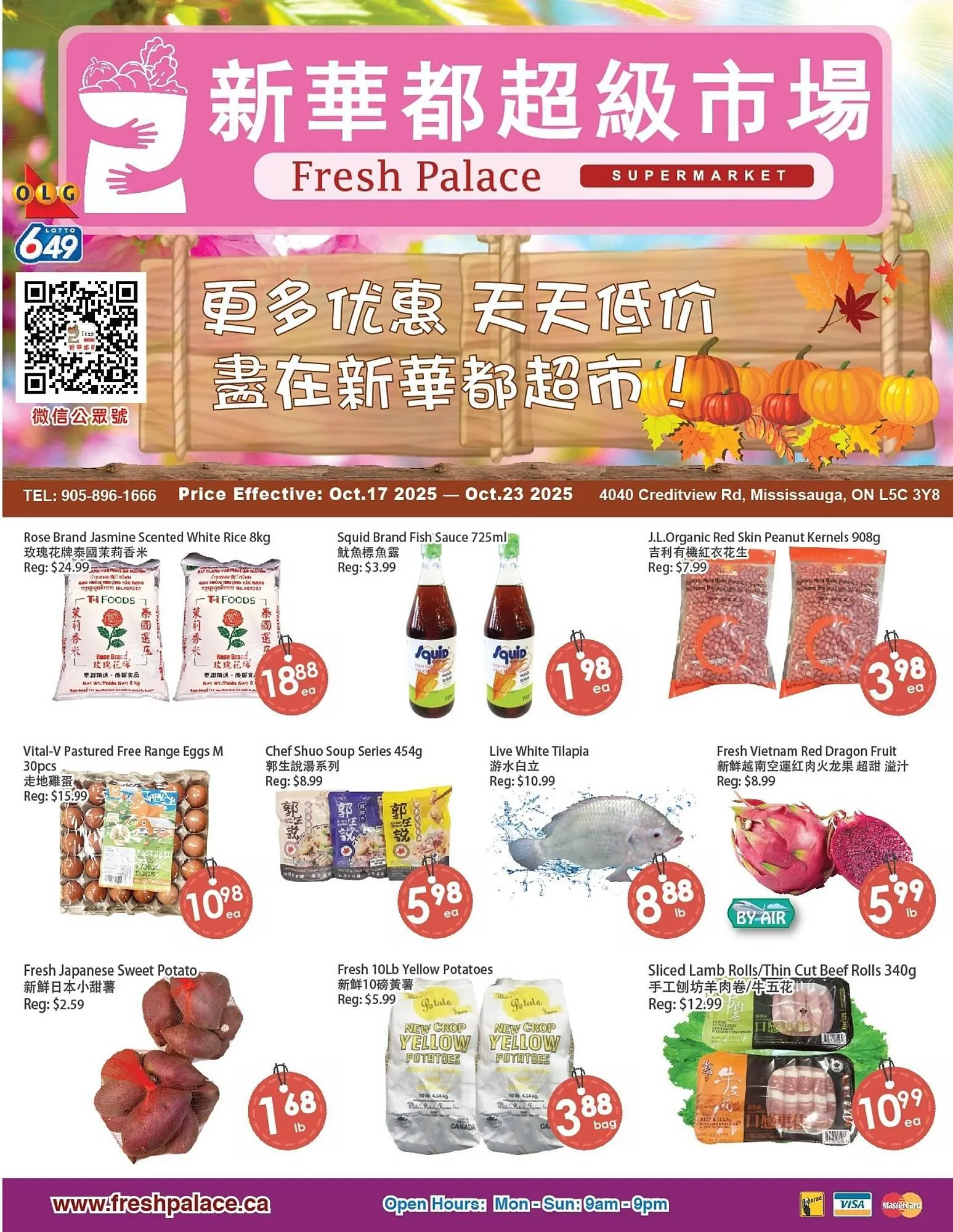 Fresh Palace Supermarket flyer from October 17 to October 23 2025 - flyer page 1