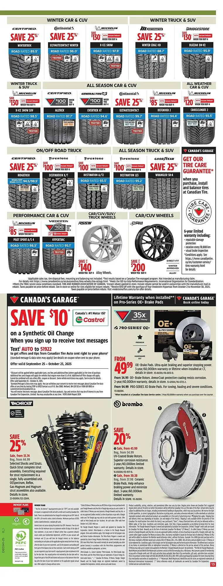 Canadian Tire flyer from October 2 to October 8 2025 - flyer page 13