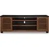 Kallari TV Stand - Warm Brown/Black
