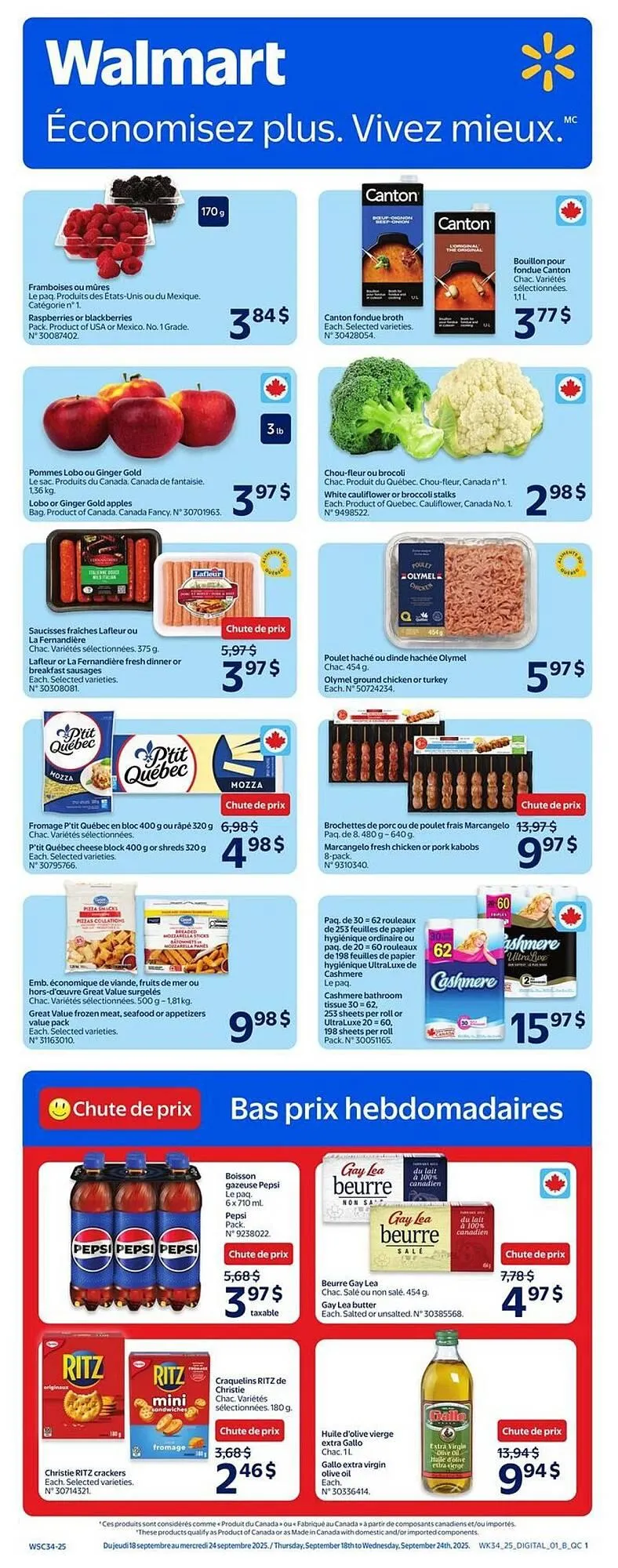 Walmart flyer from September 18 to September 24 2025 - flyer page 1