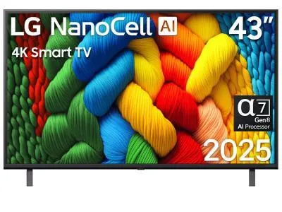 43" LG 43NANO80AUA NanoCell AI NANO80 4K Smart TV 2025