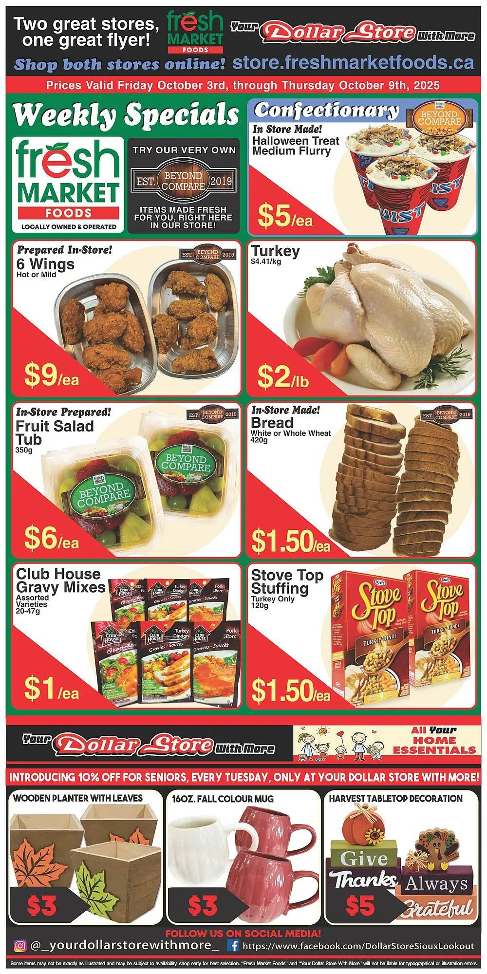 Fresh Market Foods flyer from October 3 to October 9 2025 - flyer page 1