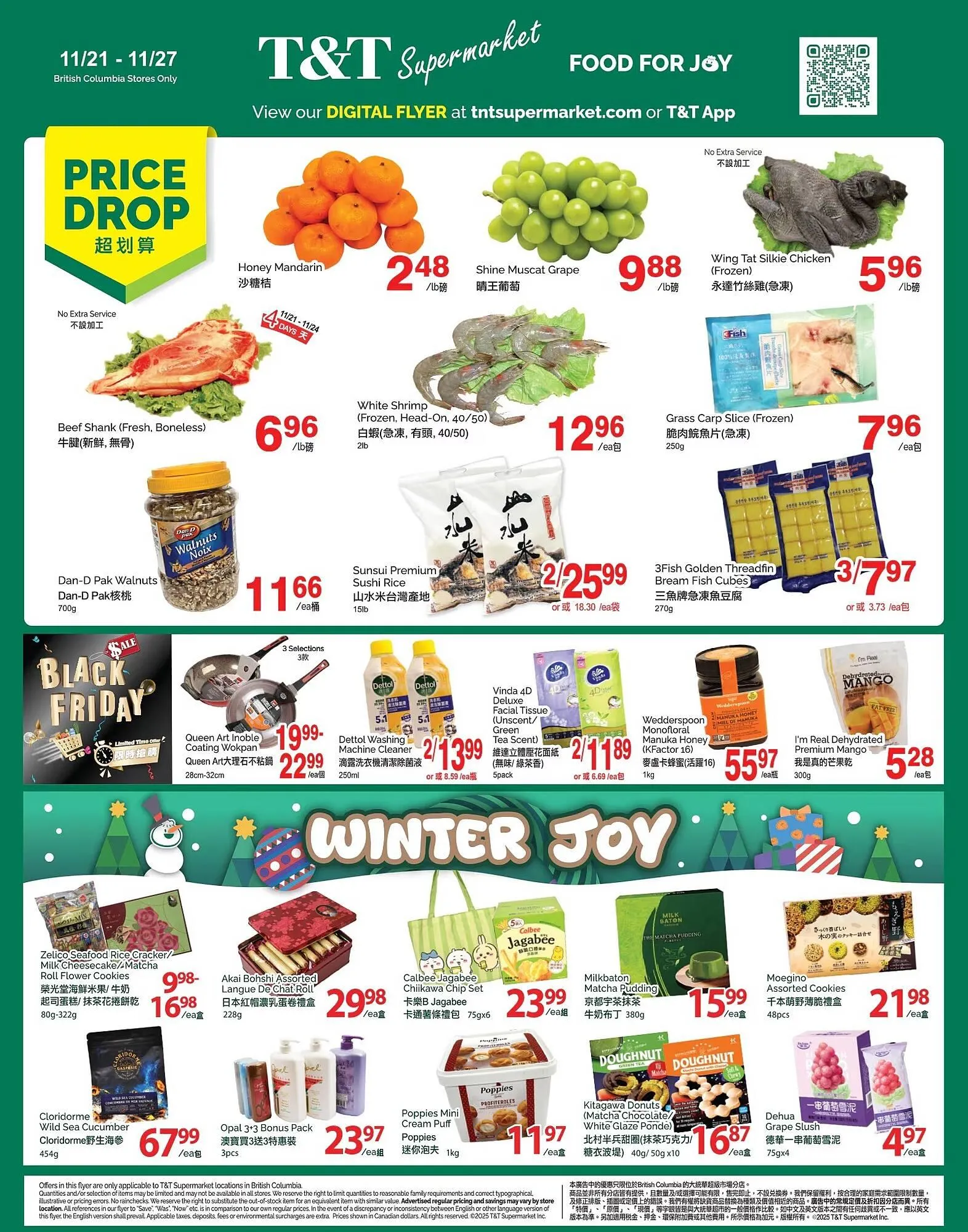 T&T Supermarket flyer from November 21 to November 27 2025 - flyer page 1