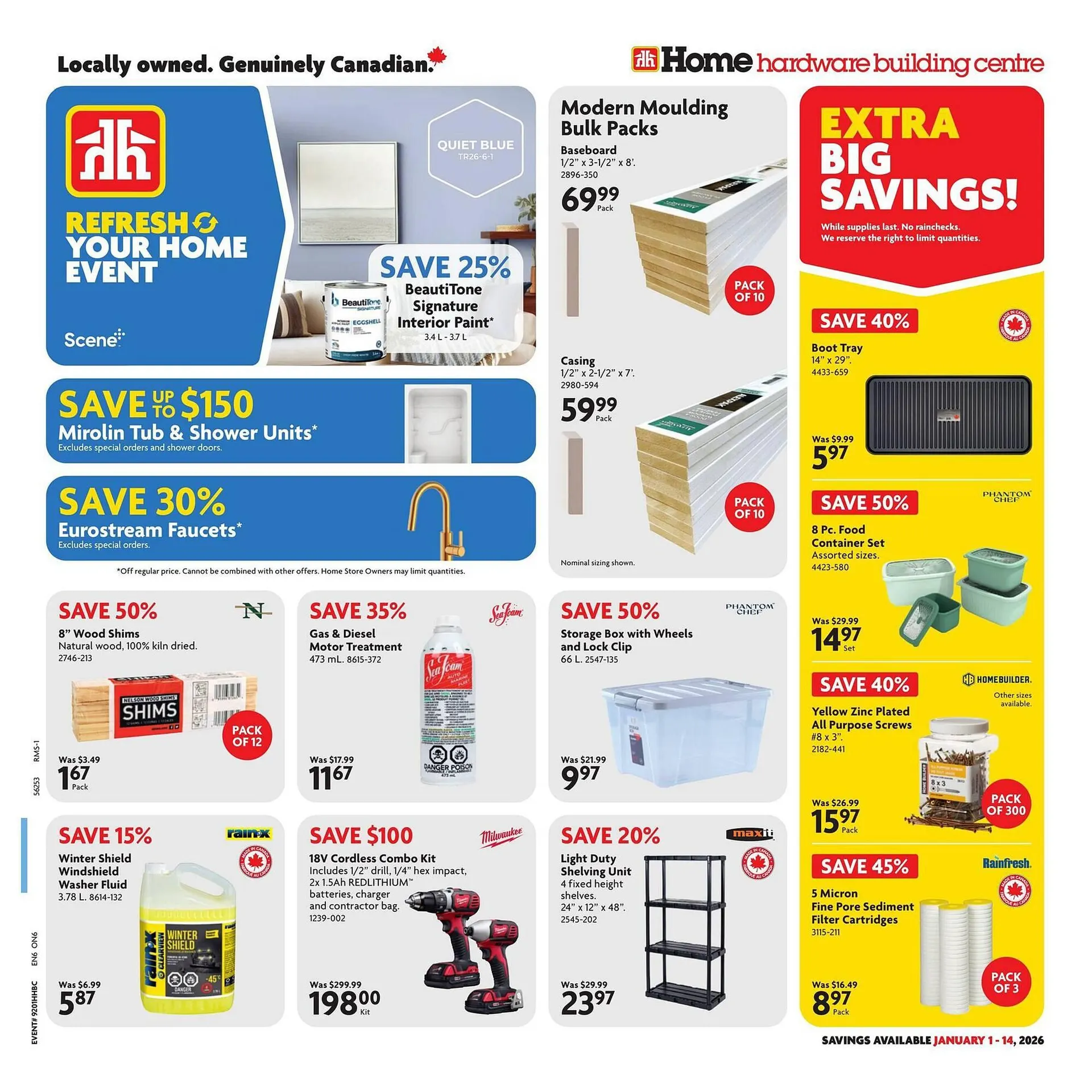 Home Hardware flyer from January 1 to January 14 2026 - flyer page 1