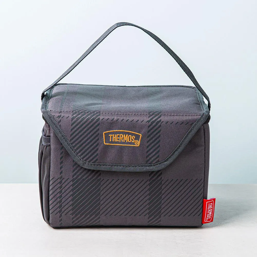 Thermos Basic Plaid Insulated 6-Can Lunch Bag (Charcoal)