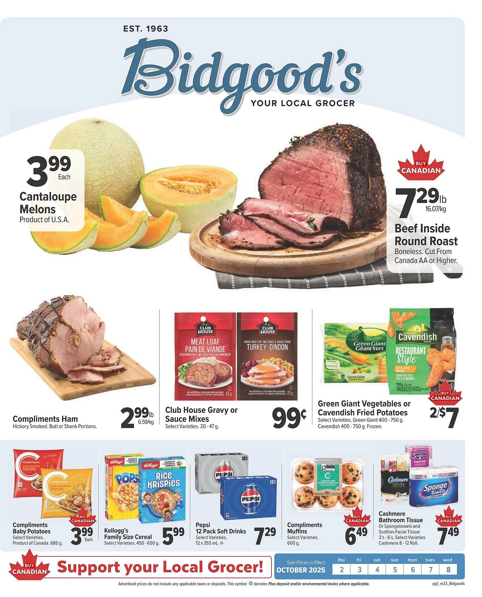 Bidgood's flyer from October 2 to October 8 2025 - flyer page 1