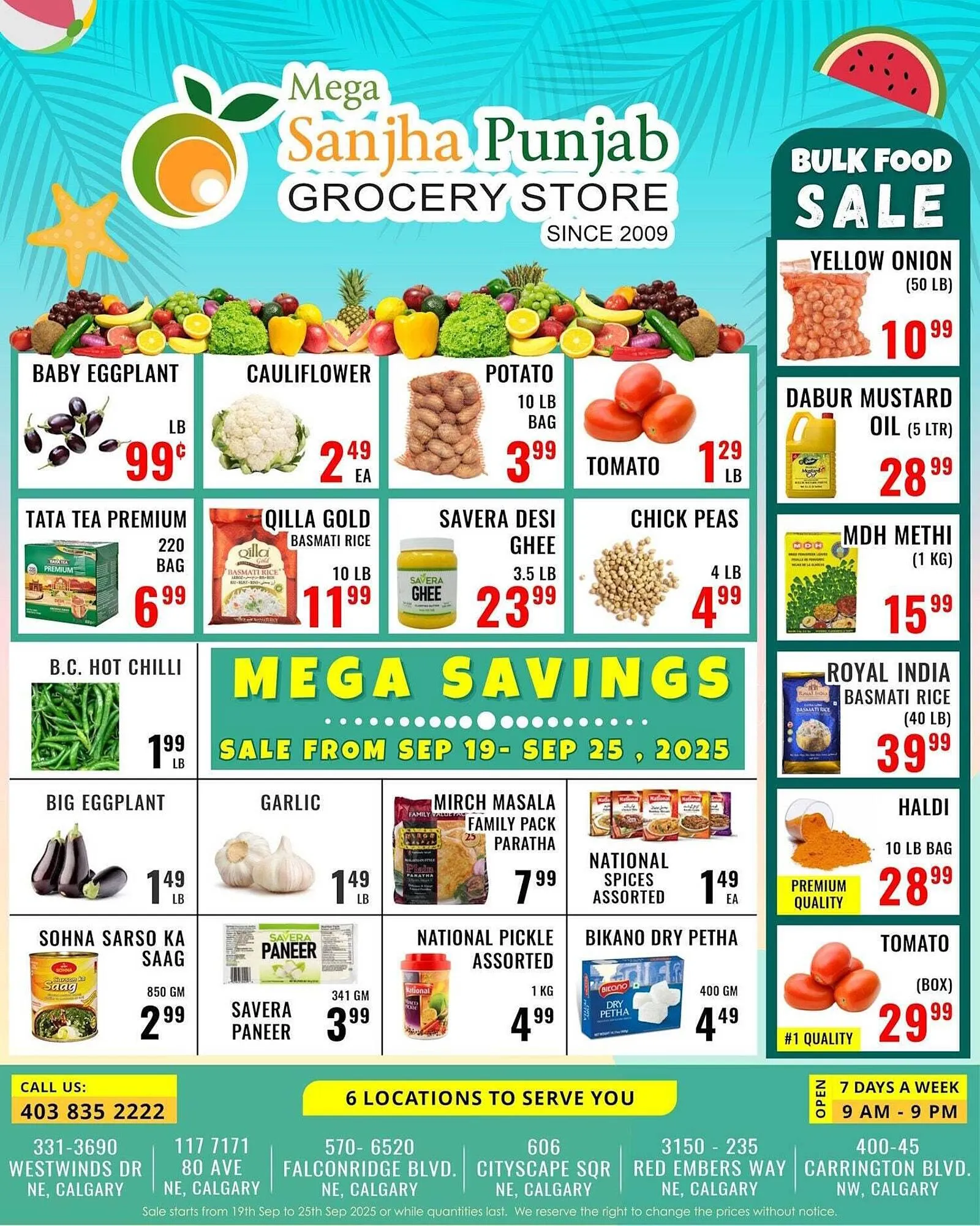 Mega Sanjha Punjab Grocery Store flyer from September 19 to September 26 2025 - flyer page 1