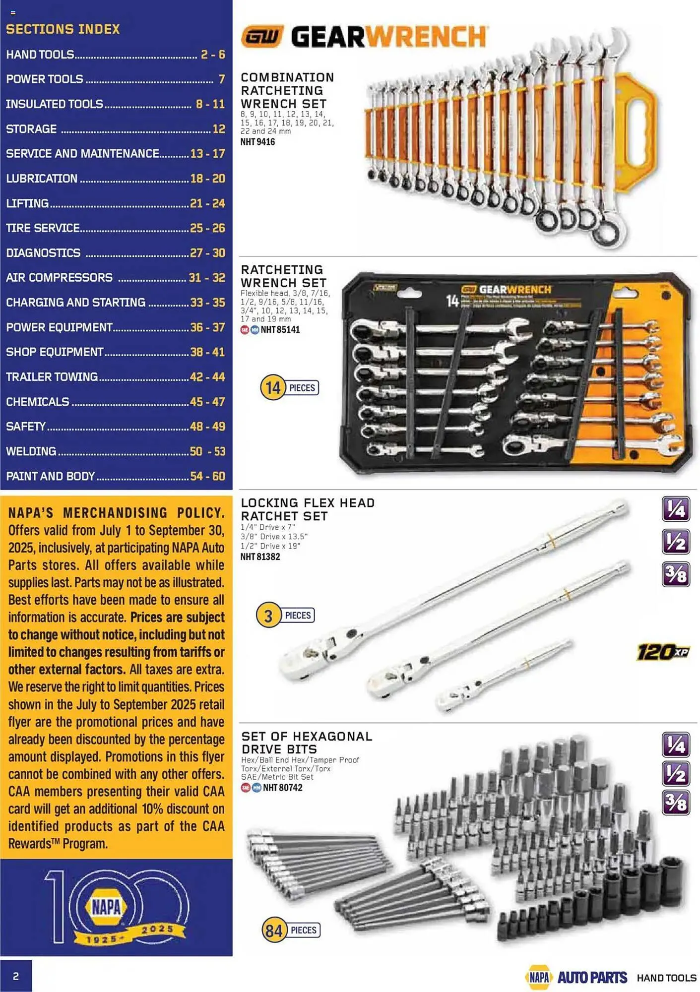 NAPA Auto Parts flyer from July 1 to August 30 2025 - flyer page 2