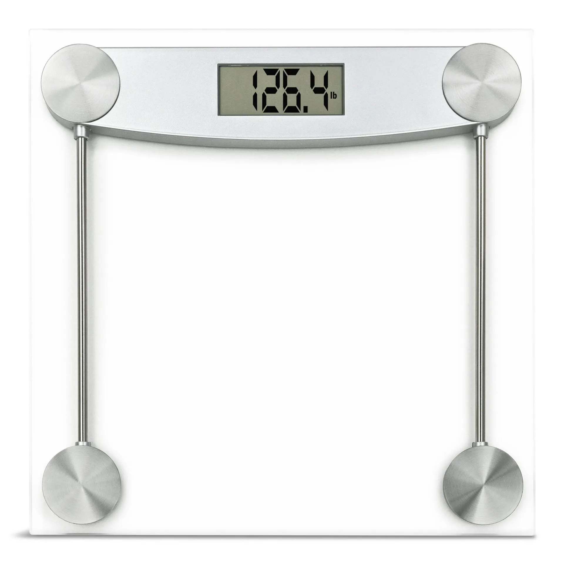 Accuweight Glass Digital Bathroom Scale, 400-lb, Battery Operated