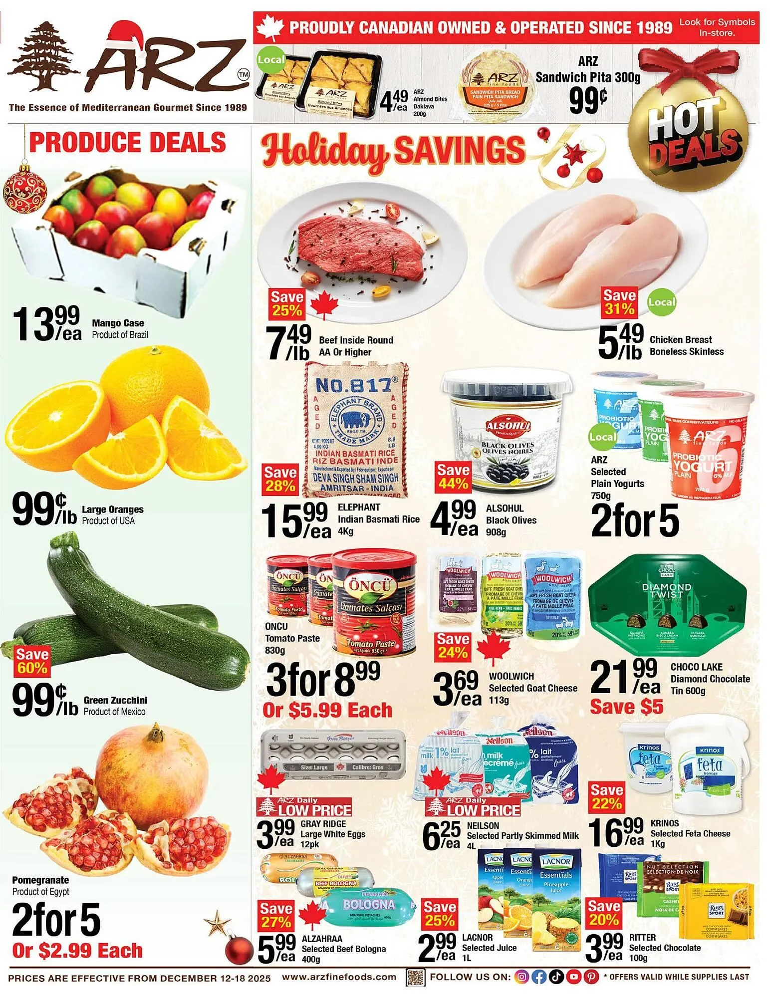 Arz Fine Foods flyer from December 12 to December 18 2025 - flyer page 1