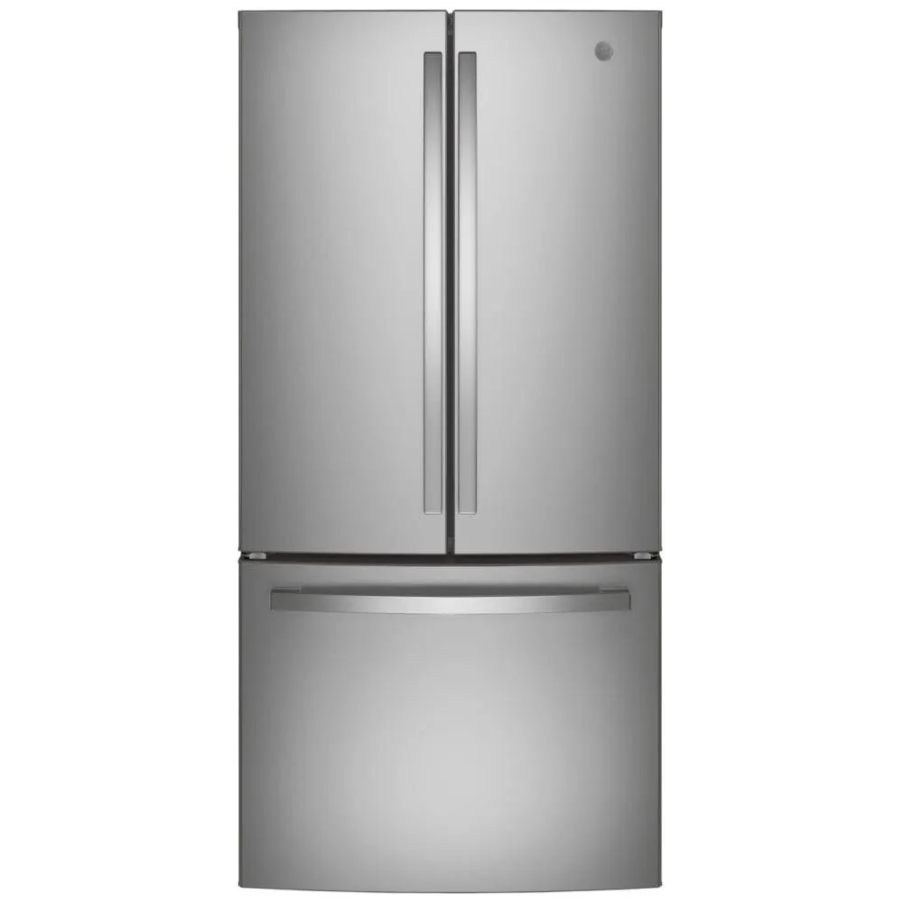 GE GWE19JYLFS French Door Refrigerator, 33 inch Width, ENERGY STAR Certified, Counter Depth, 18.6 cu. ft. Capacity, Stainless Steel colour