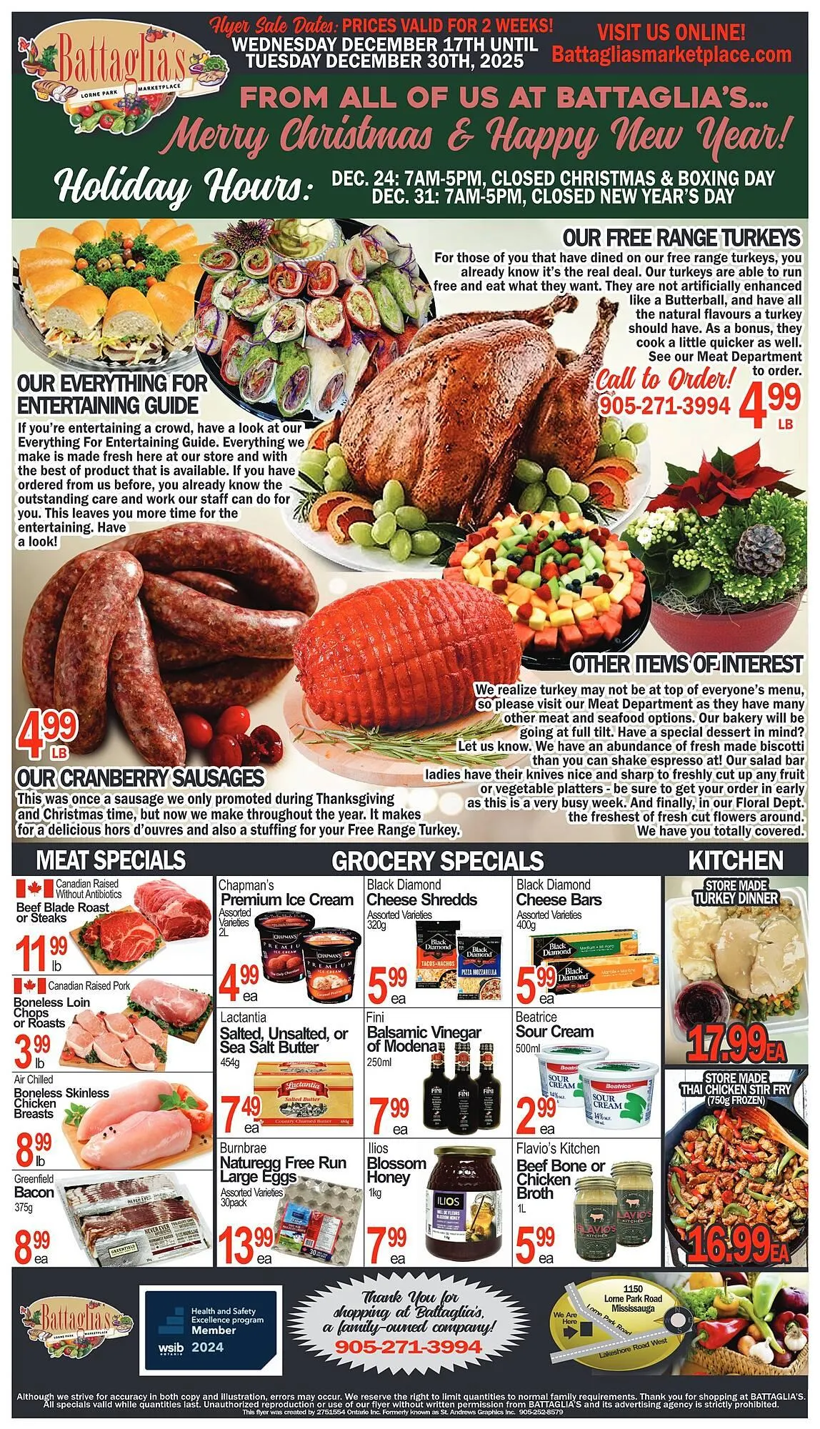Battaglia's Marketplace flyer from December 17 to December 30 2025 - flyer page 1