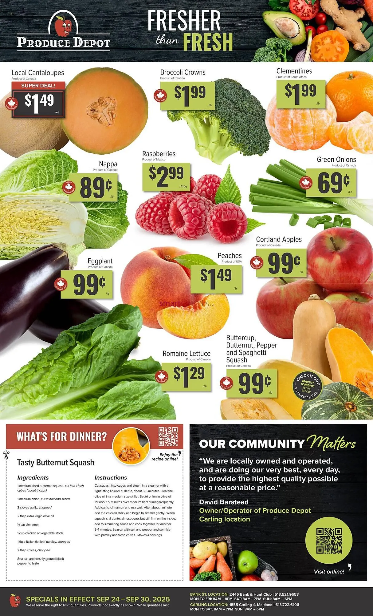 Produce Depot flyer from September 25 to October 1 2025 - flyer page 1