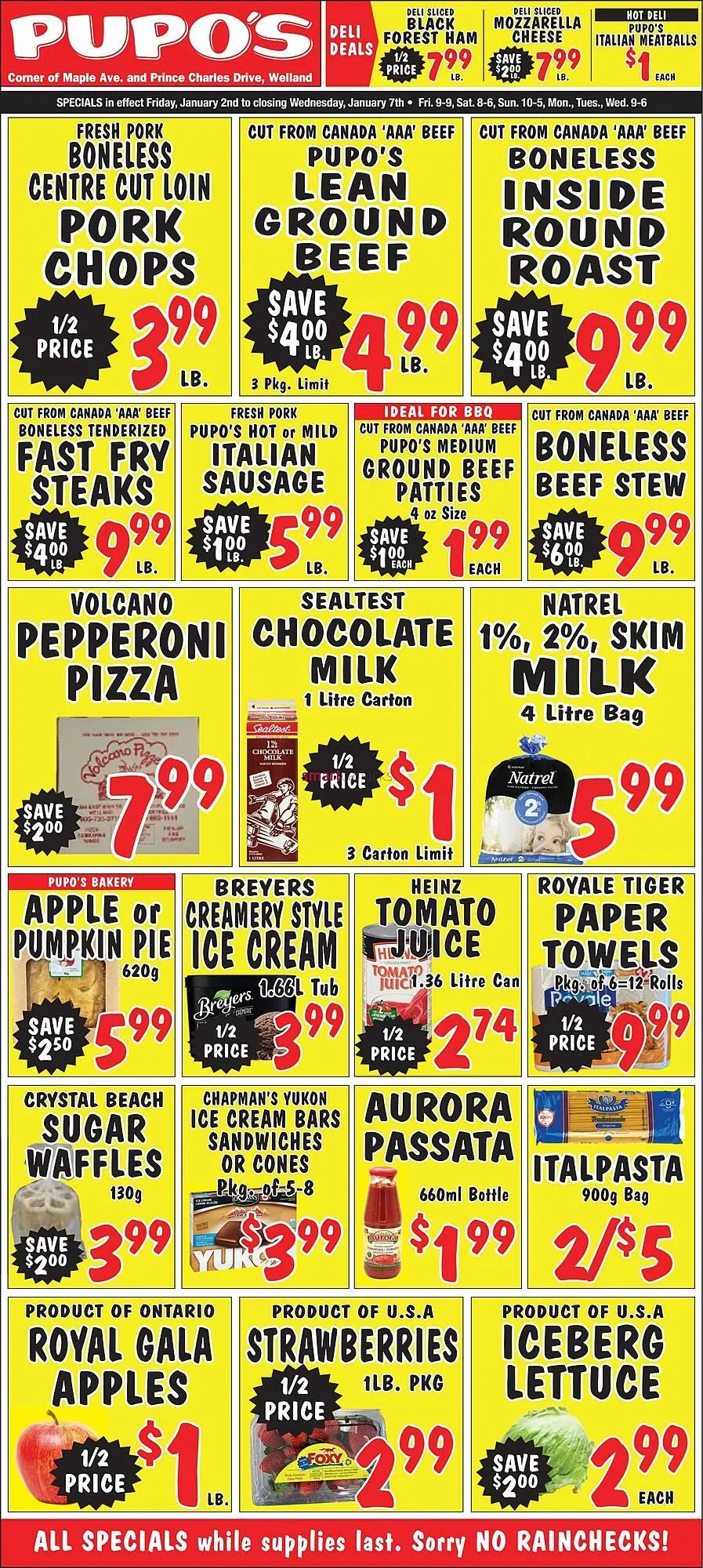 Pupo's Food Market flyer from January 2 to January 7 2026 - flyer page 1