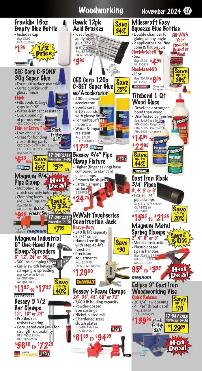 KMS Tools November 2024 Black Friday Sale from November 1 to November 15 2024 - flyer page 17
