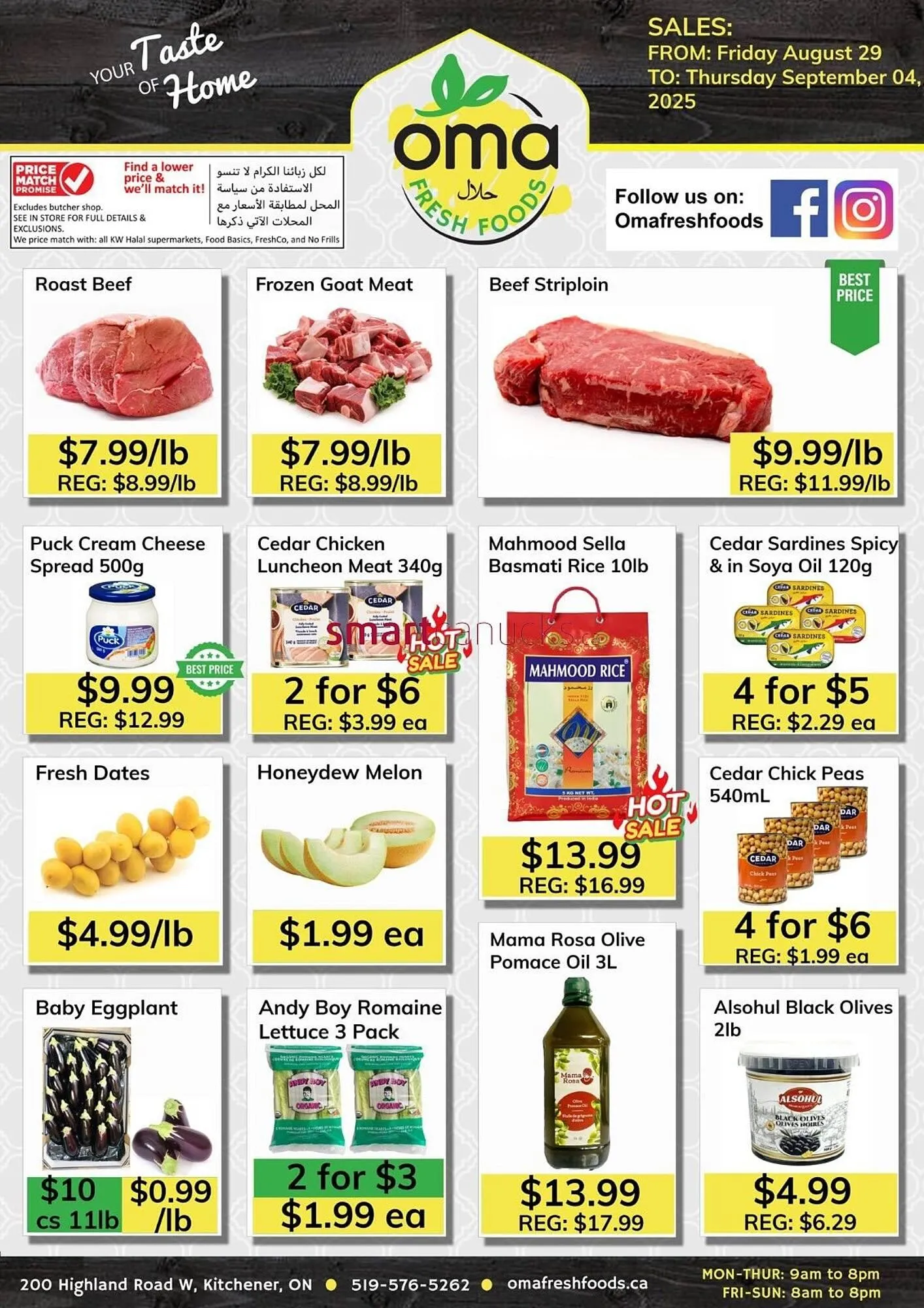 Oma Fresh Foods flyer from August 29 to September 4 2025 - flyer page 1