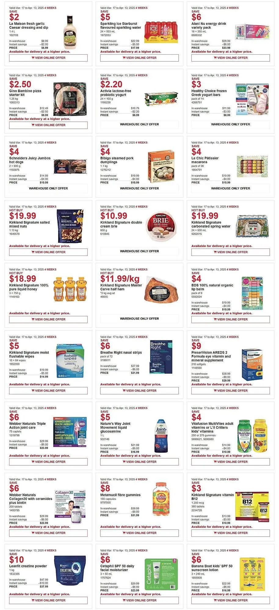 Costco flyer from March 31 to April 28 2025 - flyer page 3