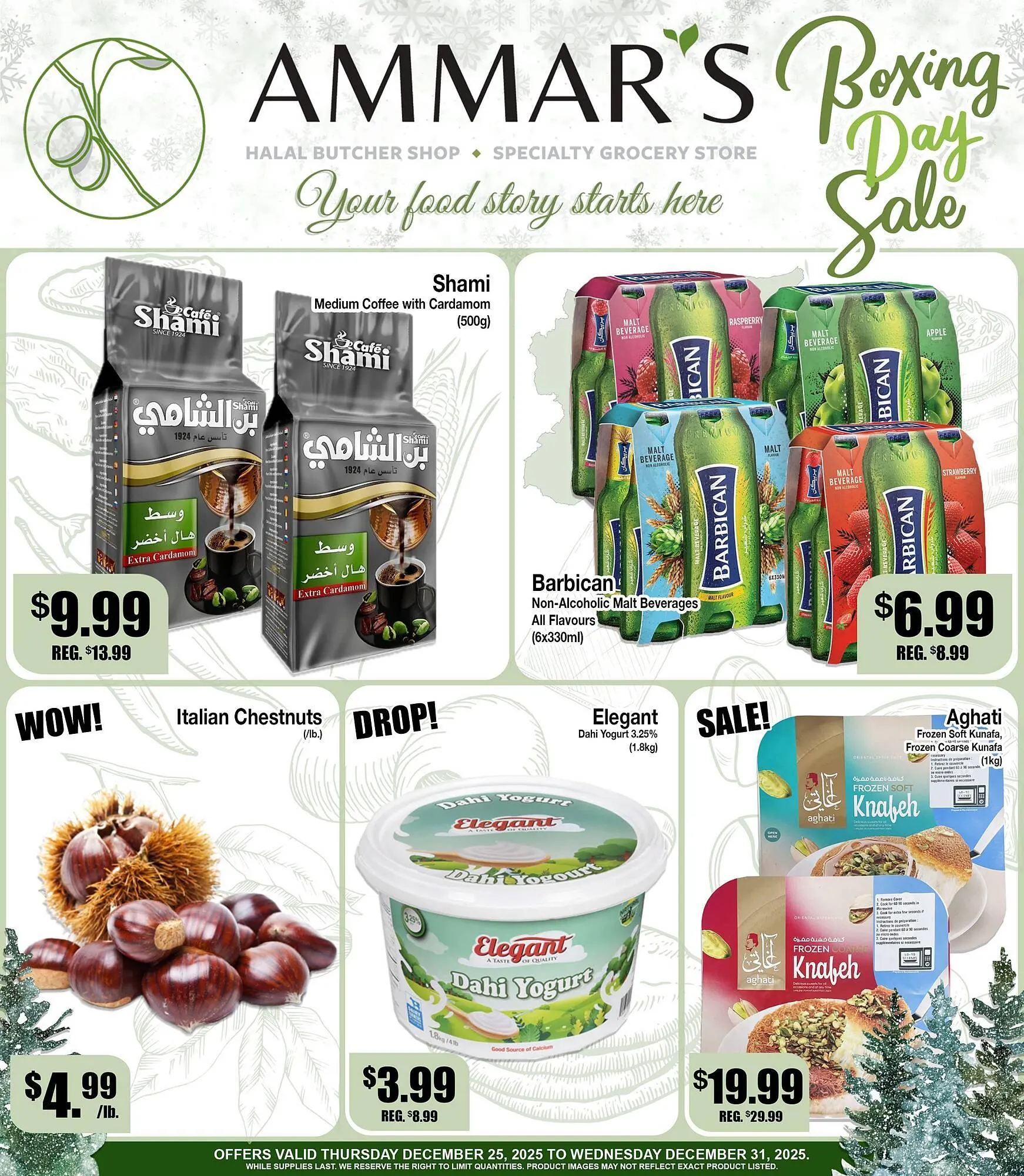 Ammar's Halal Meats flyer from December 25 to December 31 2025 - flyer page 1
