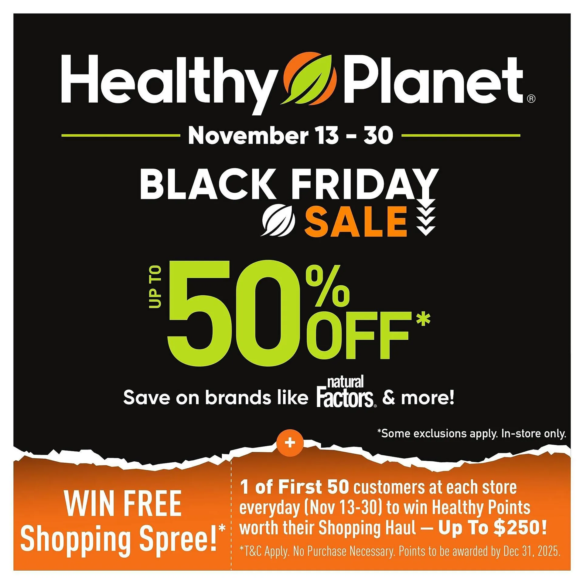 Healthy Planet flyer from November 13 to November 19 2025 - flyer page 1