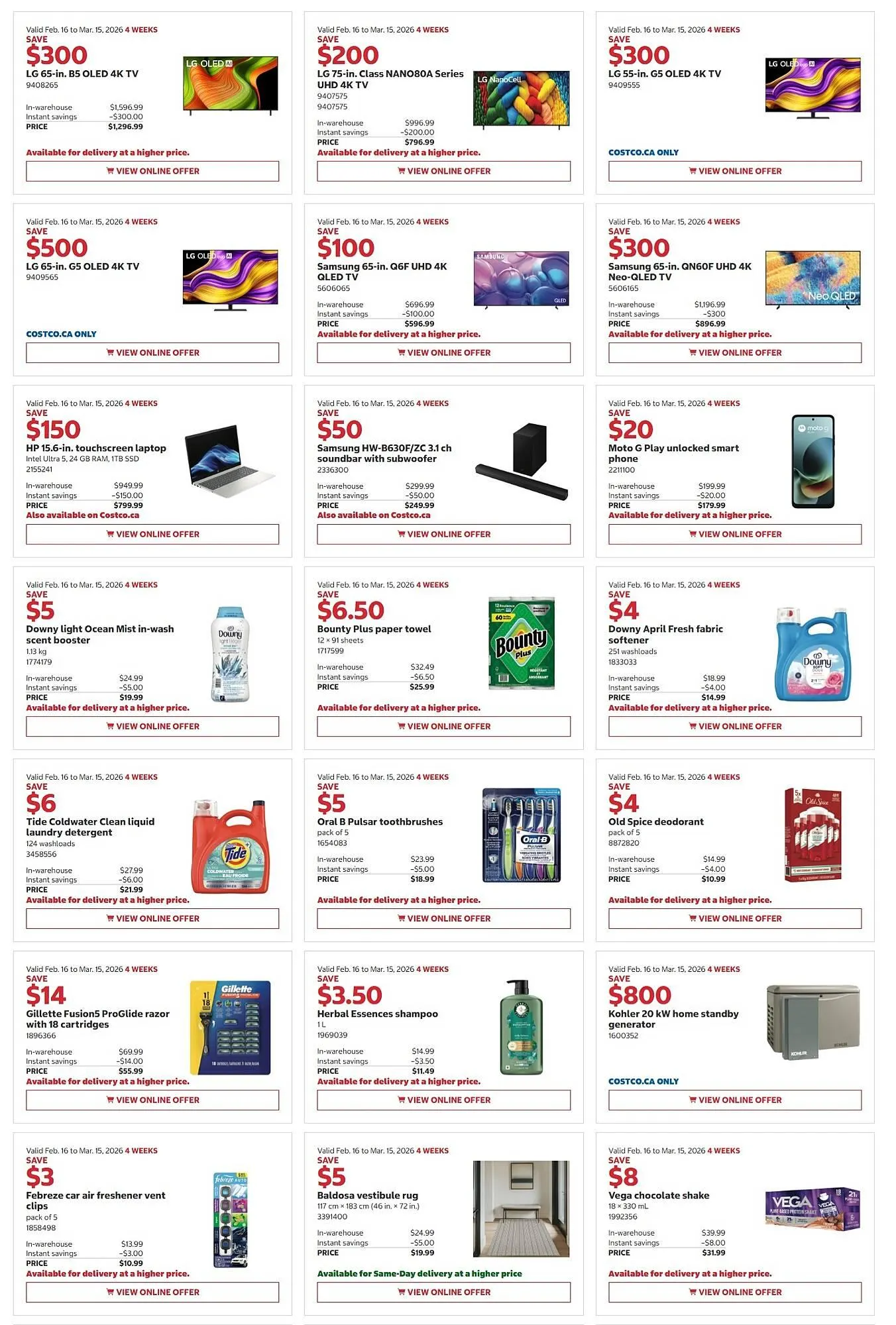 Costco flyer from March 2 to March 15 2026 - flyer page 1
