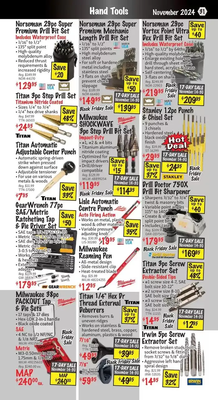 KMS Tools November 2024 Black Friday Sale from November 1 to November 15 2024 - flyer page 31