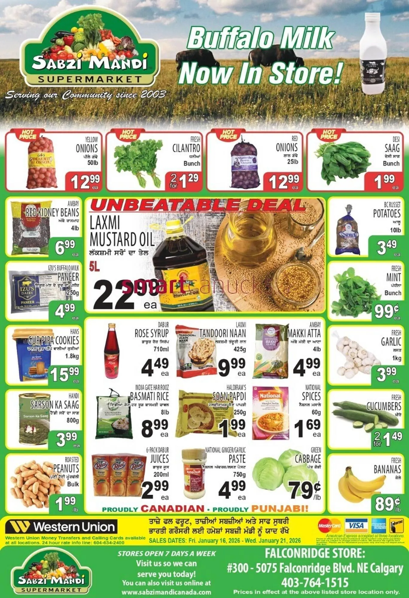 Sabzi Mandi Supermarket flyer from January 16 to January 21 2026 - flyer page 1