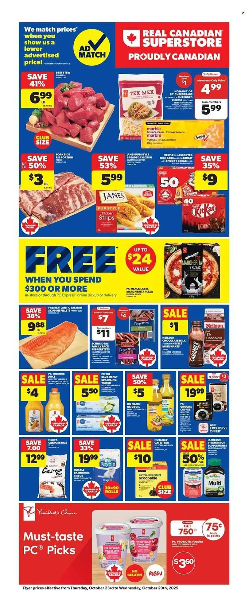 Real Canadian Superstore flyer from October 23 to October 29 2025 - flyer page 1