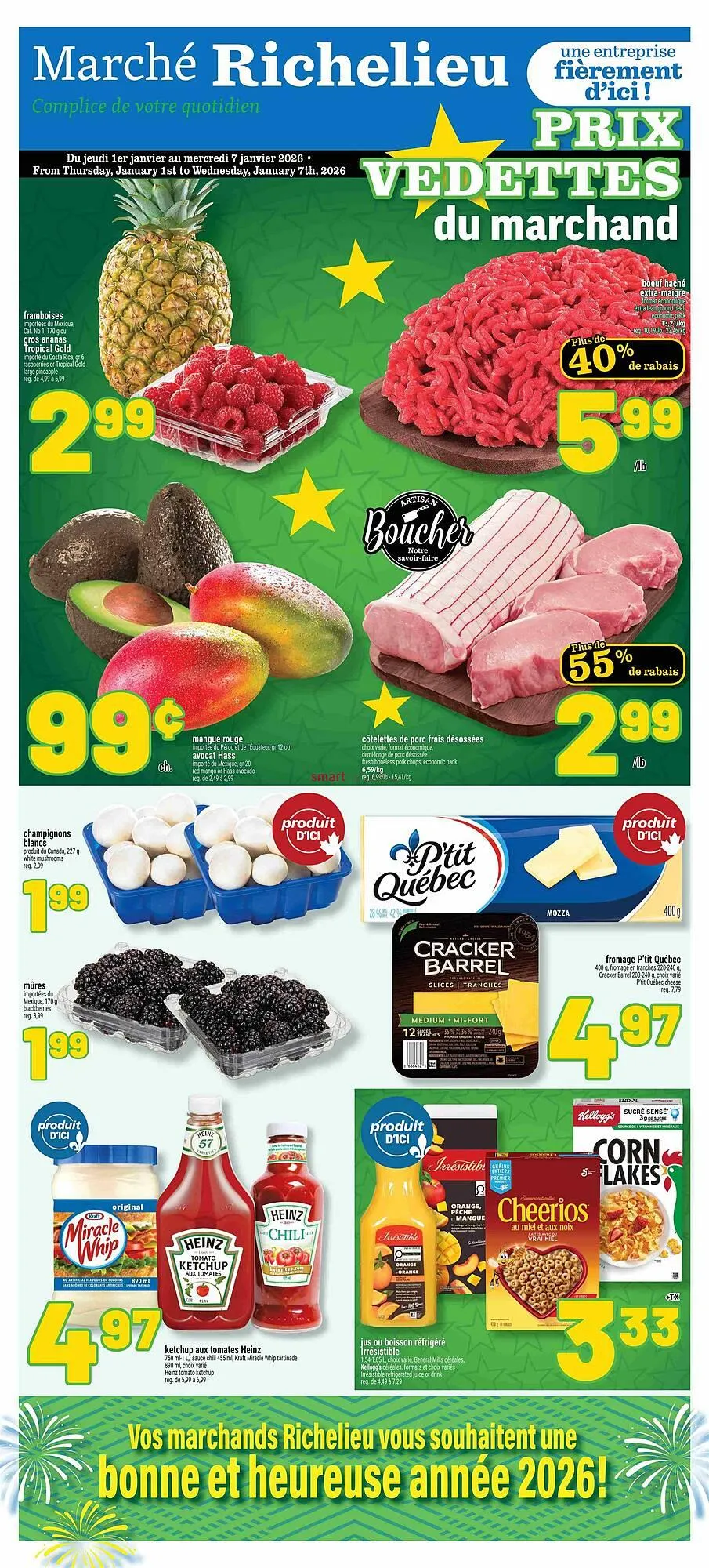 Marché Richelieu flyer from January 1 to January 7 2026 - flyer page 1